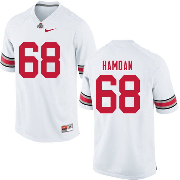 Ohio State Buckeyes #68 Zaid Hamdan Men Football Jersey White OSU21665